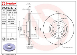 Brembo Painted Brake Disc, 09.B272.10