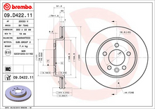 Load image into Gallery viewer, Brembo Painted Brake Disc, 09.D422.11