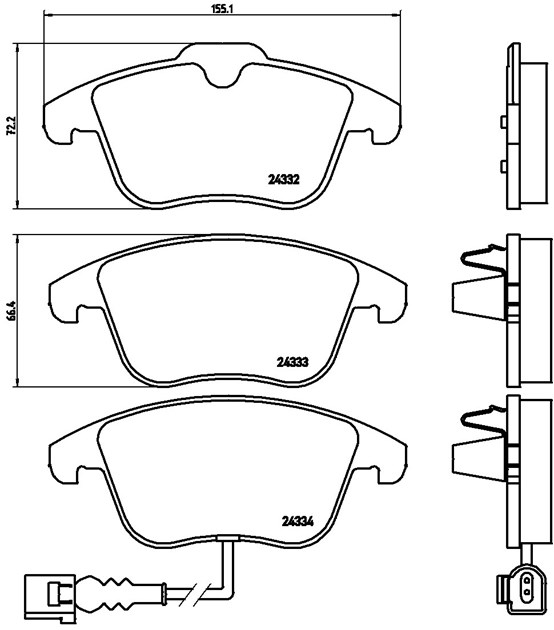 Brembo Brake Pad, P 85 112