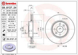 Brembo Painted Brake Disc, 09.8137.21