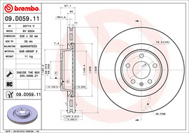 Brembo Painted Brake Disc, 09.D059.11