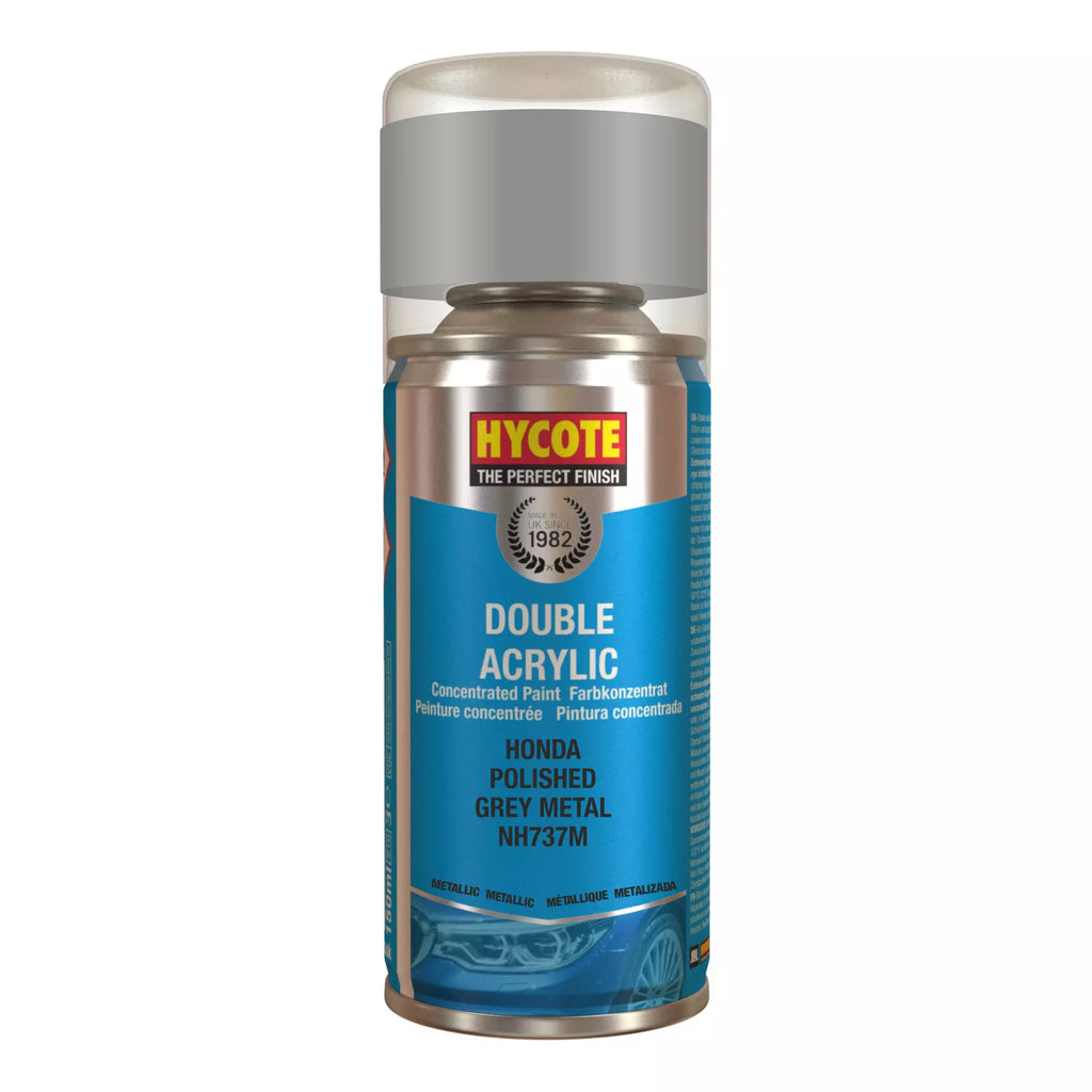 Hycote Honda Polished Grey Metallic Double Acrylic Spray Paint 150ml