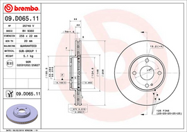 Brembo Painted Brake Disc, 09.D065.11