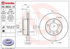 Brembo Painted Brake Disc, 09.B633.10