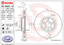 Load image into Gallery viewer, Brembo Painted Brake Disc, 09.B822.11