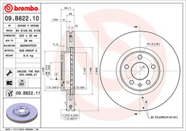 Brembo Painted Brake Disc, 09.B822.11