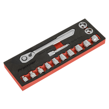 Load image into Gallery viewer, Sealey 3/8" Sq Drive Metric Low Profile Socket Set 14 Piece - AK5785