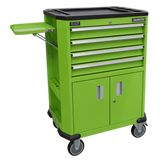 Sealey 4 Drawer Tool Trolley, 2 Door Cupboard & Shelf - AP980MTHV