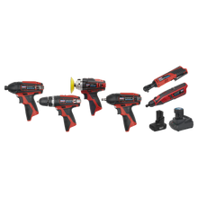 Load image into Gallery viewer, Sealey 6x 12v SV12 Series Cordless Power Tool Combo Kit - CP1200COMBO2