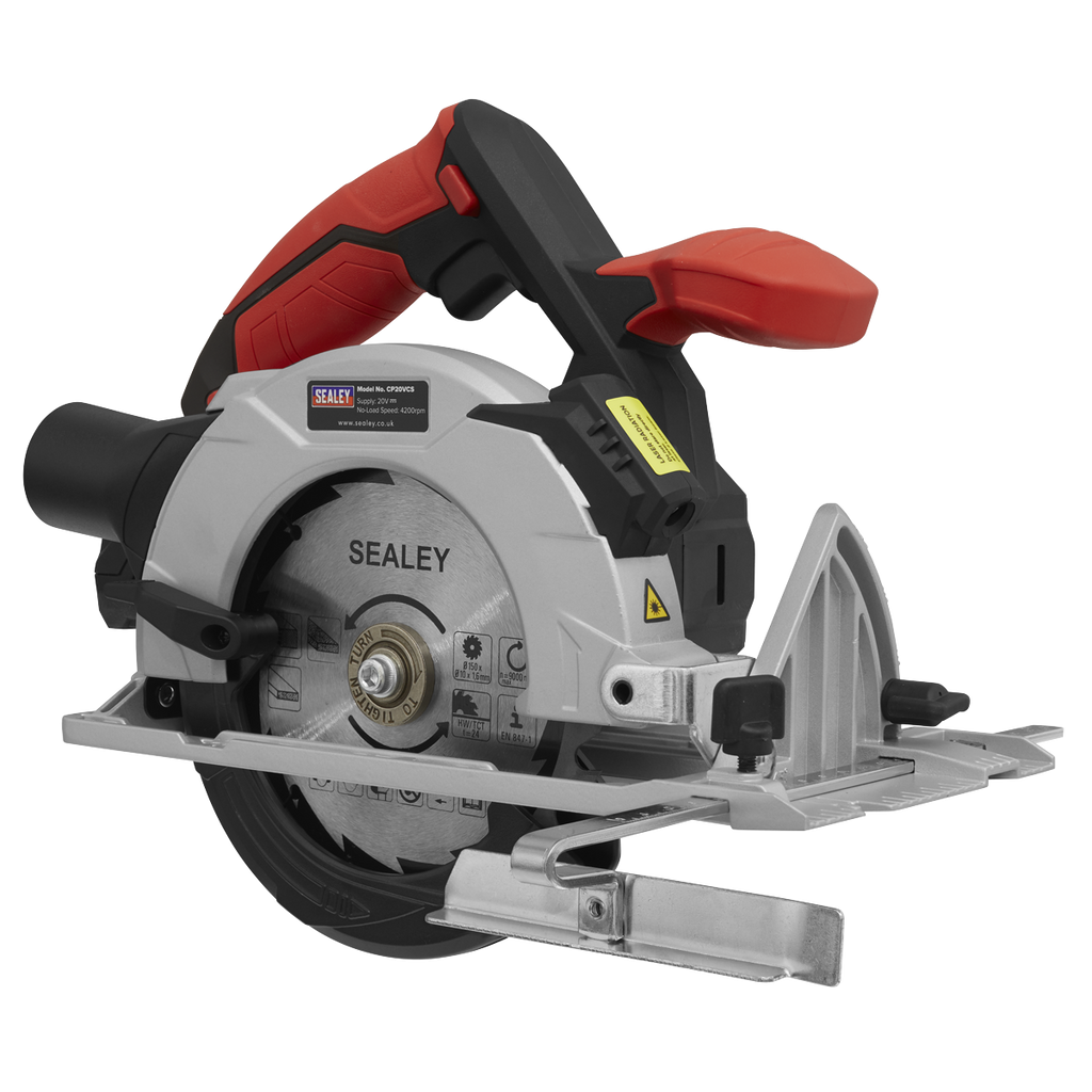 Sealey Circular Saw 20v SV20 Series 150mm - Body Only - CP20VCS