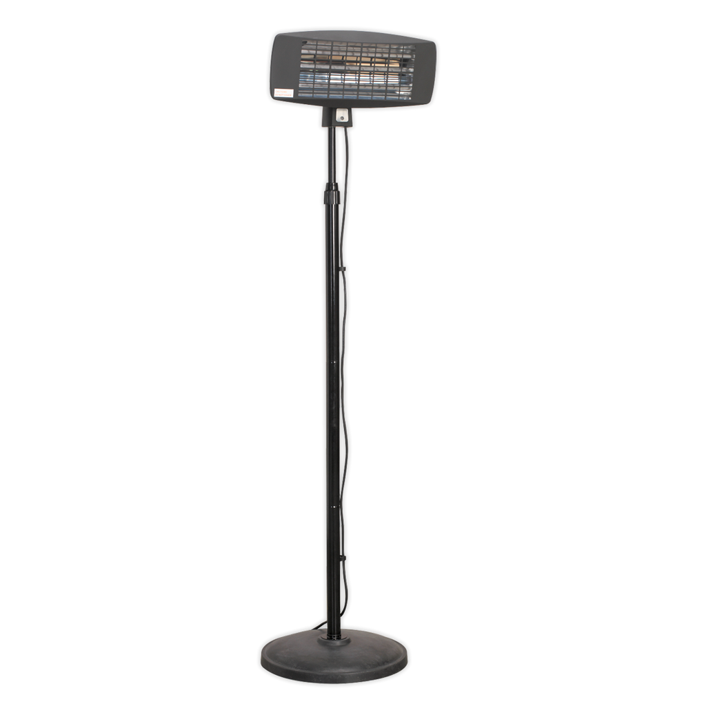 Sealey 230v Infrared Quartz Workshop Heater 2000w Floor Stand