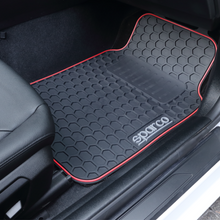 Load image into Gallery viewer, Sparco Set of 3 Universal Floor Mats with Rear Bridge Colour Black/Red