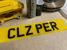 Load image into Gallery viewer, Single Rear MOT Compliant Number Plate for Trailer or Caravan with No Border